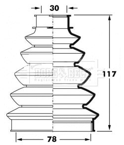 BORG & BECK Paljekumisarja, vetoakseli BCB6097